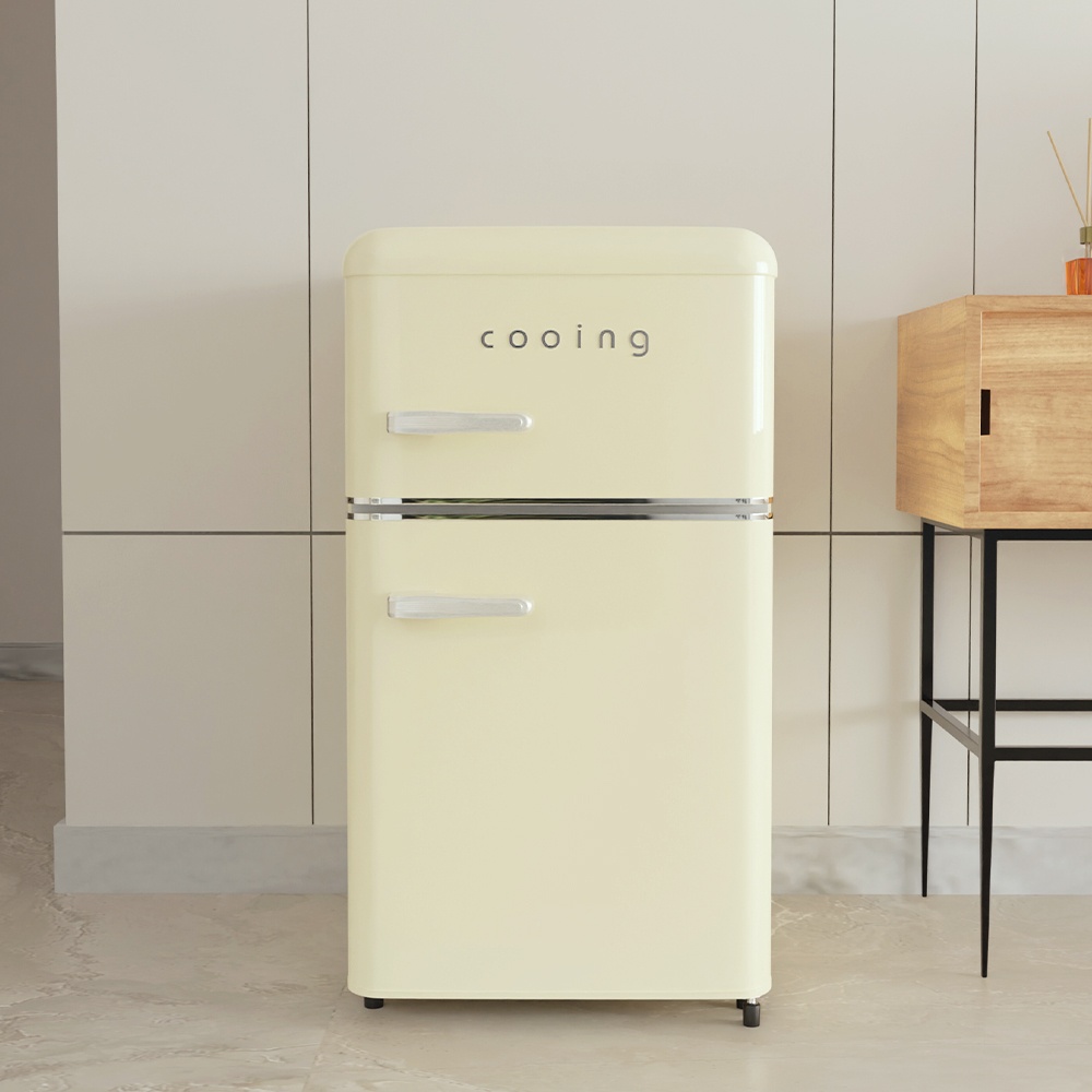 쿠잉 레트로 미니냉장고 REF-D85, 소형 원룸 필수템으로 추천합니다