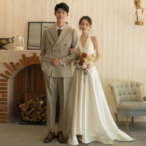 화이트 등노출 이브드레스 대여, 브라이덜샤워에 이만한 게 없어요